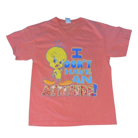 Vintage 90’s Looney Tunes Tweety Bird Oversized V-Neck T-Shirt: Large:Streetwear - Picture 1 of 5